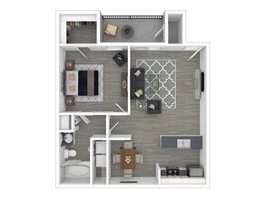 1x1-850 Renovated 1019 floor plan